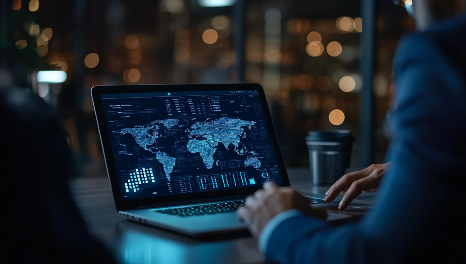 A person using a hardware wallet, symbolizing the importance of self-custody for personal digital asset security.